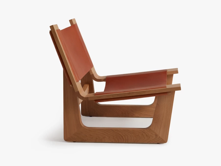 Parachute Modern Leather Sling Chair - Comfortable Lounge Chair for Living Room & Office
