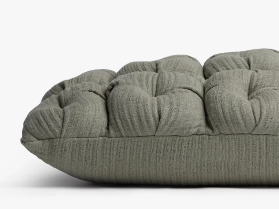 Parachute Cloud Linen Puff Lumbar Pillow Cover - Soft Washable Decorative Cushion Case