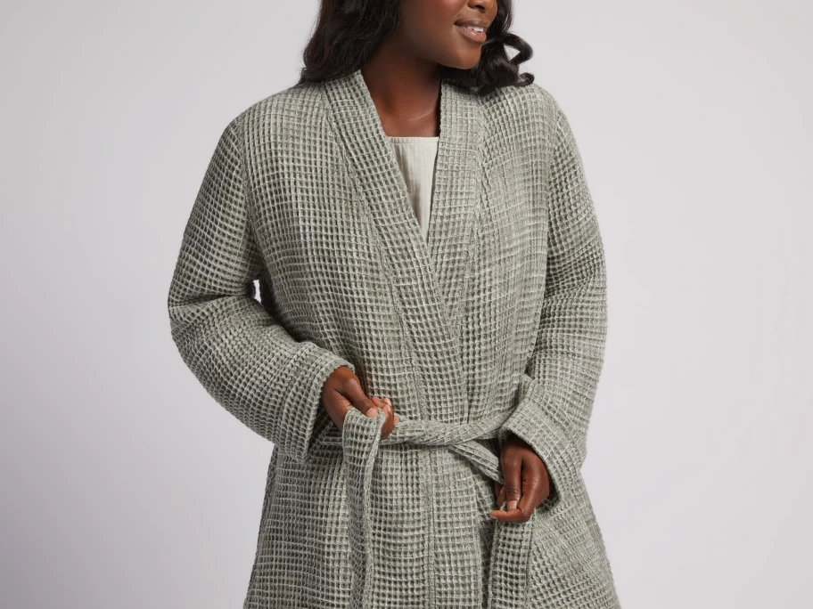 Parachute Waffle Robe - Soft, Breathable, and Comfortable Kimono-Style Bathrobe