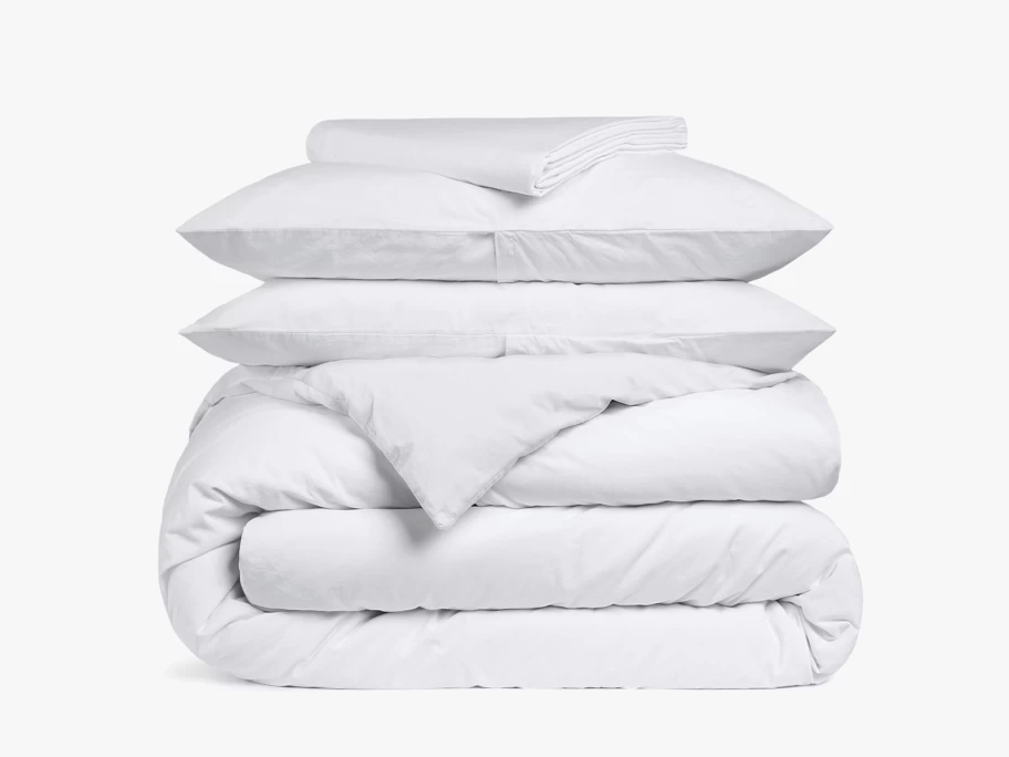 Parachute Brushed Cotton Venice Bedding Set - Soft Queen Size Sheet & Pillowcase Collection