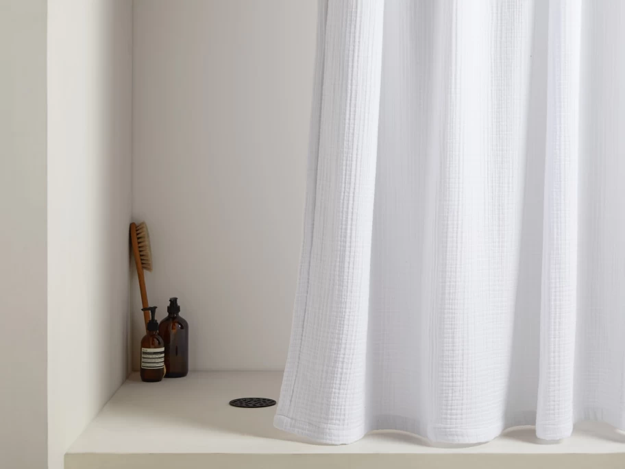 Parachute Organic Cloud Cotton Shower Curtain – Soft, Eco-Friendly Bathroom Decor
