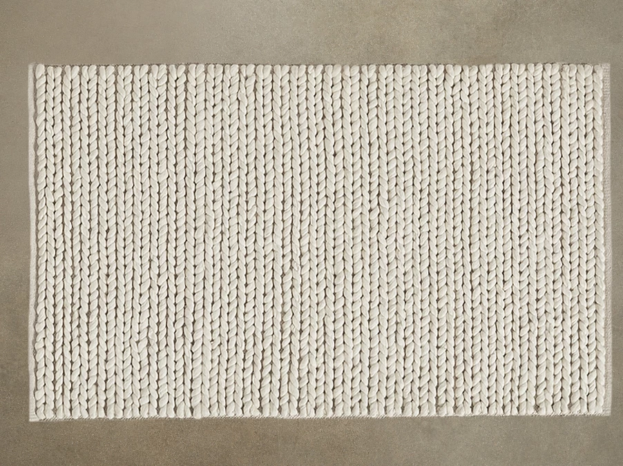 Parachute Braided Wool Rug - Handwoven Natural Fiber Area Rug for Living Room, Bedroom & Home Decor