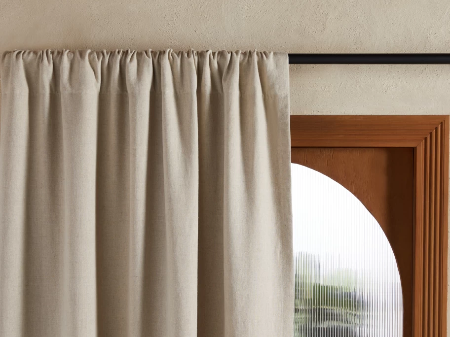 Parachute Washed Linen Blackout Curtains for Bedroom - Light Blocking, Thermal Insulating, Noise Reducing Window Drapes