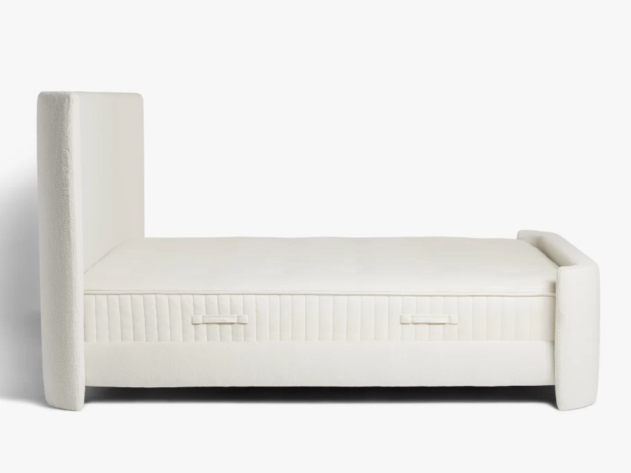 Parachute Canyon Bed Frame with Footboard - Modern Solid Wood Platform Bed - Queen Size