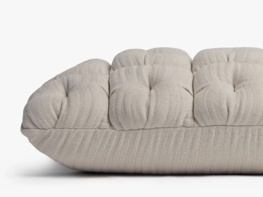Parachute Cloud Linen Puff Lumbar Pillow Cover - Soft Washable Decorative Cushion Case