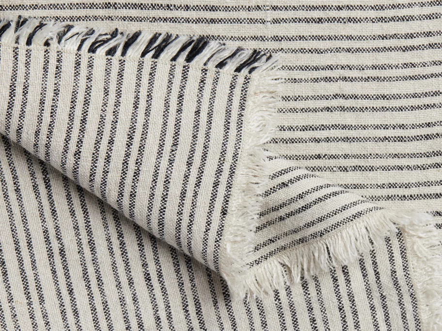 Parachute Linen Tablecloth with Decorative Fringe - Natural & Stylish Dining Decor