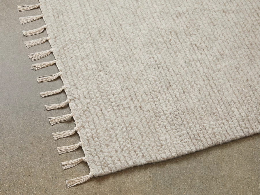 Parachute Rib Wool Rug - Soft Handwoven Area Rug for Cozy Home Decor