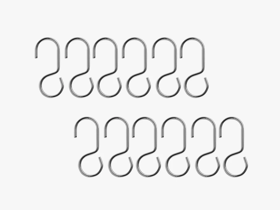 Parachute Premium Shower Curtain Hooks - Durable Stainless Steel Hooks for Bathroom Decor