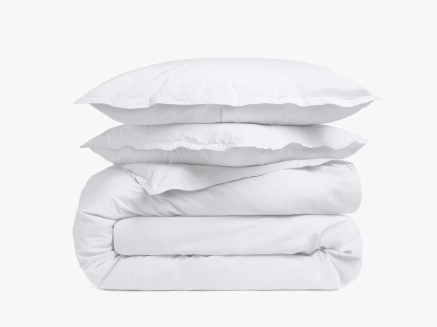 Parachute Percale Duvet Cover Set - Crisp, Breathable 100% Cotton Bedding