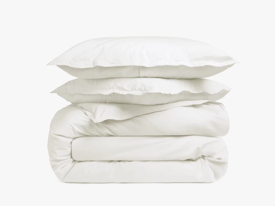 Parachute Percale Duvet Cover Set - Crisp, Breathable 100% Cotton Bedding