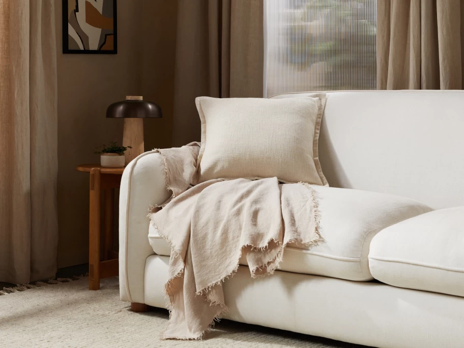 Parachute Vintage Washed Linen Throw - Soft, Breathable & Lightweight Bedspread for Cozy Home Decor