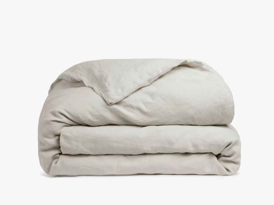 Parachute Linen Duvet Cover - 100% Organic French Flax Bedding Set, Breathable & Washable