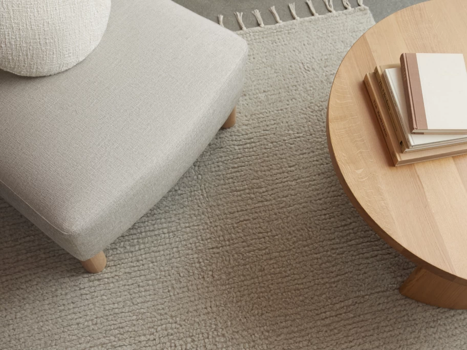 Parachute Rib Wool Rug - Soft Handwoven Area Rug for Cozy Home Decor