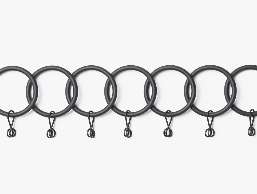 Parachute Curtain Rings With Hooks - Premium Quality Durable Metal Hooks for Hanging Curtains