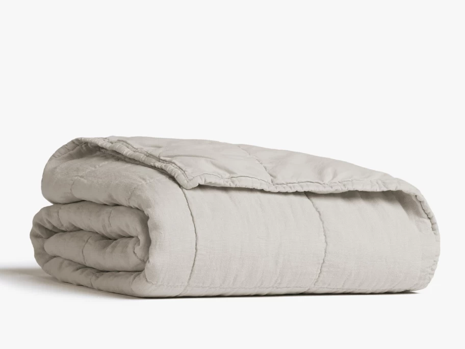 Parachute Toddler Linen Box Quilt - Soft, Breathable & Lightweight Baby Bedding