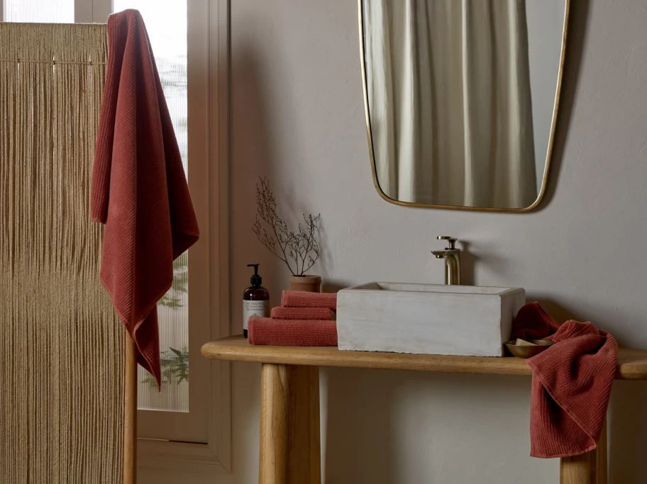 Parachute Soft Ribbed Towels - Luxury Bath Towels for Spa-Like Comfort
