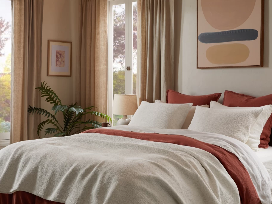 Parachute Pebble Cotton Coverlet - Soft & Lightweight Bedspread