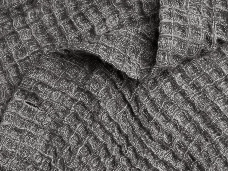 Parachute Waffle Weave Shower Curtain - Textured Bathroom Decor for Modern Homes