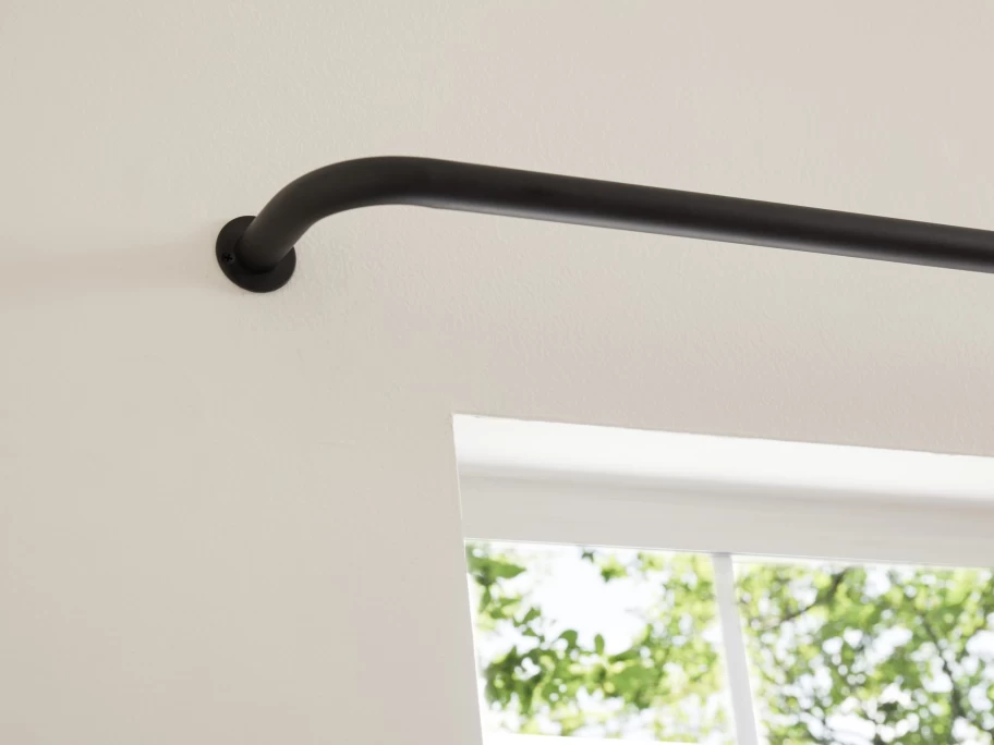 Parachute Adjustable Curtain Rod - Sturdy Metal Drapery Rod for Windows, Easy to Install, Various Sizes & Finishes