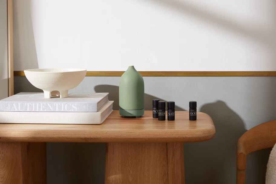 Parachute Essential Oil Diffuser - Aromatherapy Ultrasonic Humidifier for Home, Office & Yoga | Quiet, Auto Shut-Off & LED Mood Light