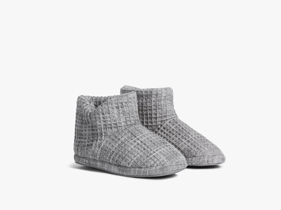 Parachute Waffle Bootie Cozy Knit Slippers for Women & Men - Comfortable Non-Slip Indoor Outdoor House Shoes