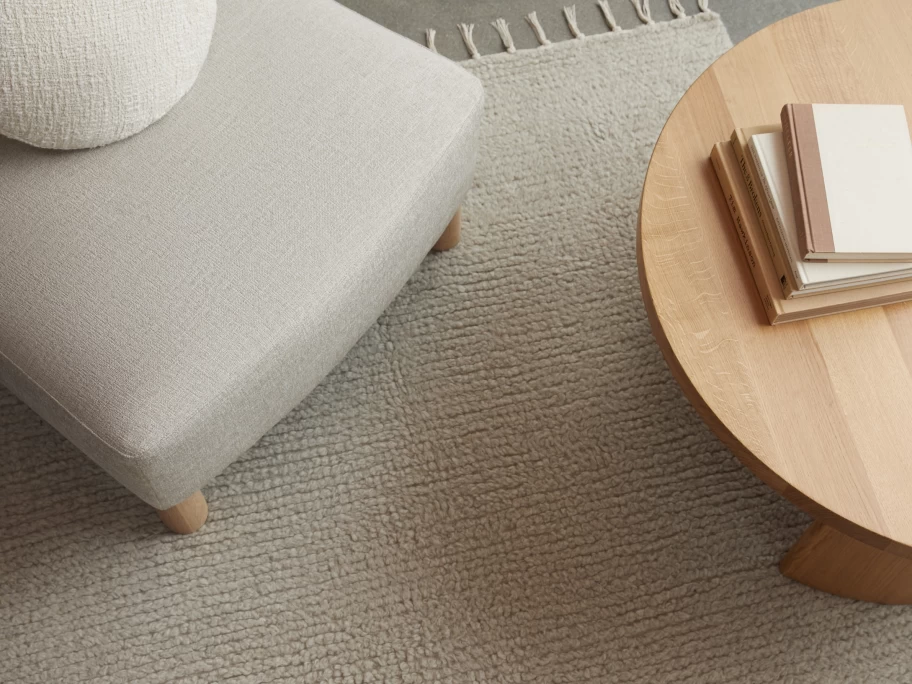 Parachute Rib Wool Rug - Soft Handwoven Area Rug for Cozy Home Decor