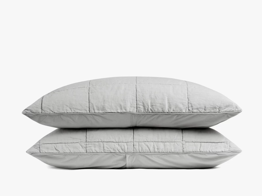 Parachute Linen Box Quilted Sham Set - Organic European Flax, Wrinkle-Resistant, Premium Bedding