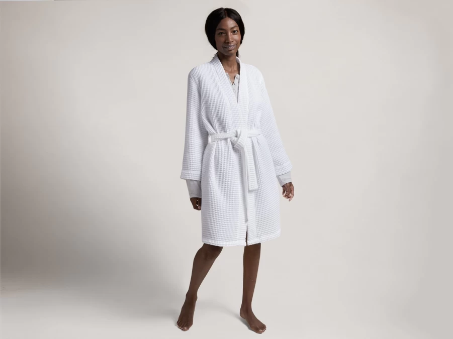 "Parachute Waffle Robe - Soft, Breathable, and Comfortable Kimono-Style Bathrobe"