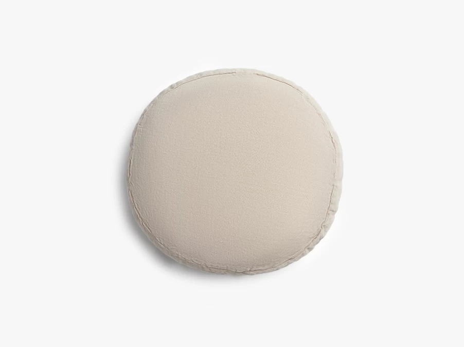 Parachute Vintage Washed Linen Round Pillow Cover - 18" Eco-Friendly Decorative Cushion Case