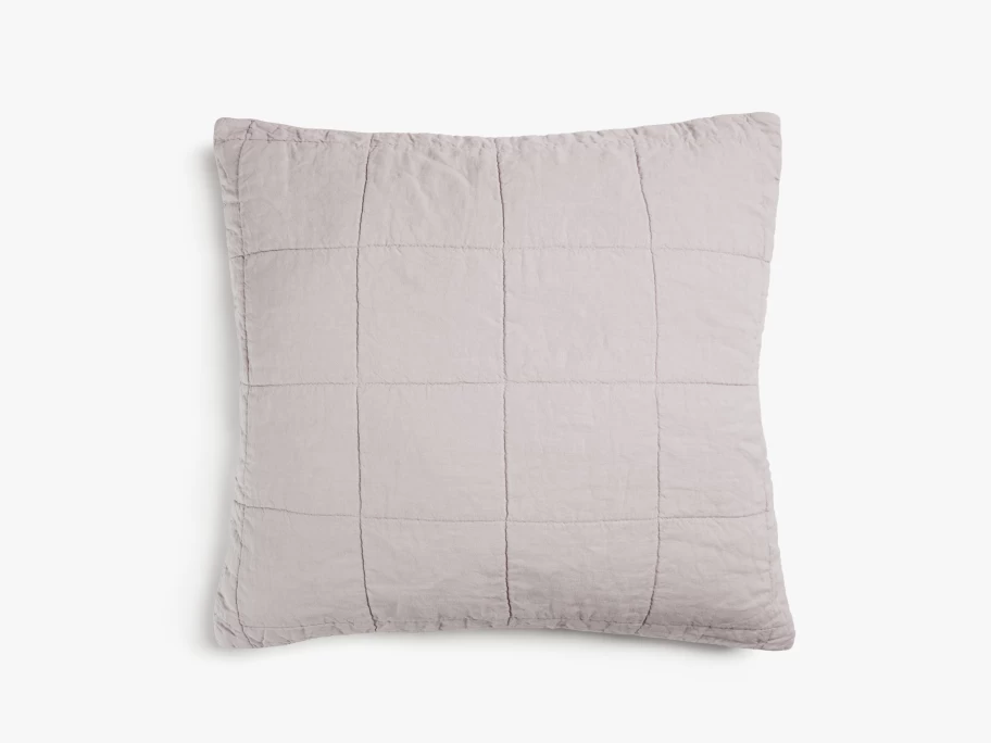 Parachute Linen Euro Sham - Box Quilted Pillow Cover for Bedding
