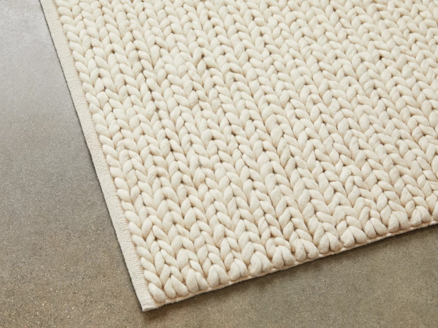 Parachute Braided Wool Rug - Handwoven Natural Fiber Area Rug for Living Room, Bedroom & Home Decor